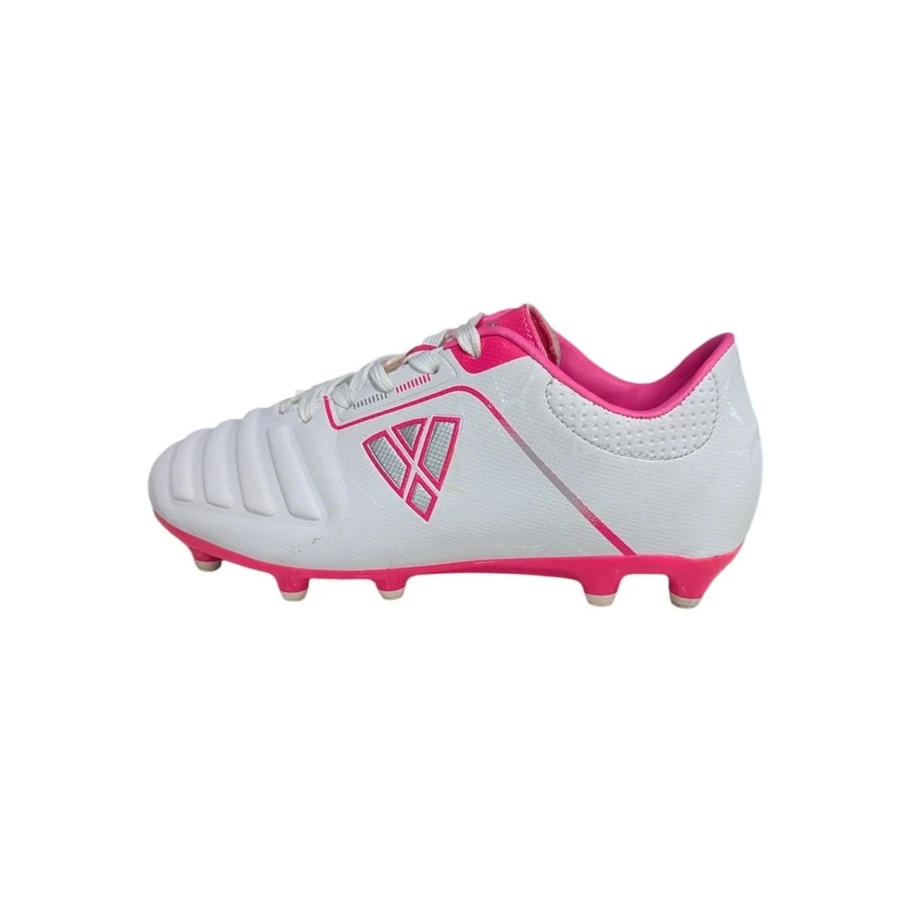 Vizari Girls' Avalon FG GGS Football Cleats - White/Pink, US 9